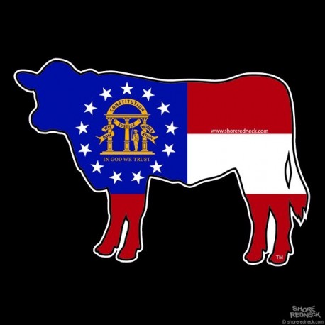 Shore Redneck Georgia Beef Cow Decal