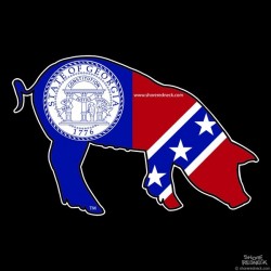 Shore Redneck Old Georgia Pig Decal