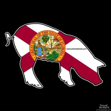 Shore Redneck Florida Pig Decal