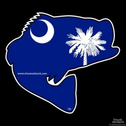 Shore Redneck South Carolina Jumpin' Bass Decal