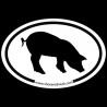 Shore Redneck Simple Pig Oval Decal