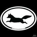 Shore Redneck Simple Fox On The Run Oval Decal