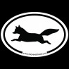 Shore Redneck Simple Fox On The Run Oval Decal