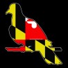 Shore Redneck Maryland Perched Dove Decal