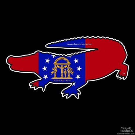 Shore Redneck Georgia Alligator Decal