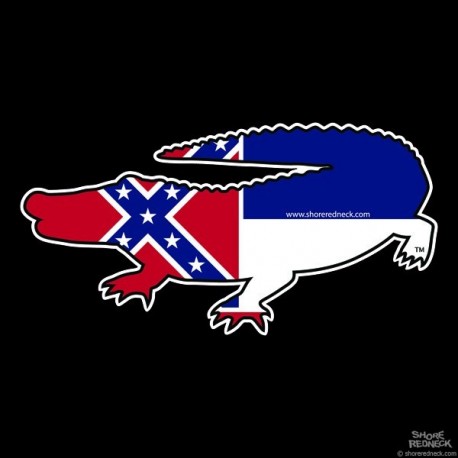 Shore Redneck Mississippi Alligator Decal