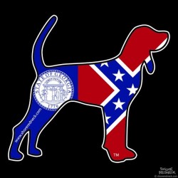 Shore Redneck Old Georgia Coonhound Decal