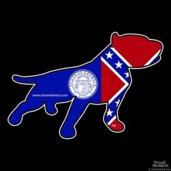 Shore Redneck Old Georgia Pitbull Decal