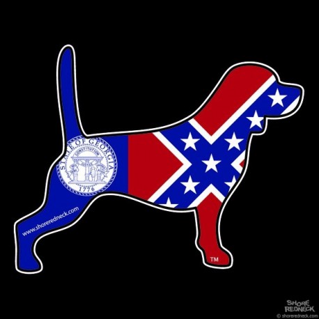 Shore Redneck Old Georgia Beagle Decal