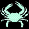 Shore Redneck Sea Foam Quatrafoil Crab Decal