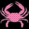 Shore Redneck Coral Quatrafoil Crab Decal