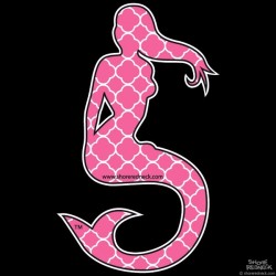 Shore Redneck Coral Quatrafoil Mermaid Decal