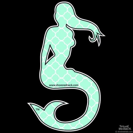 Shore Redneck Sea Foam Quatrafoil Mermaid Decal