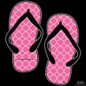 Shore Redneck Coral Quatrafoil Flops Decal