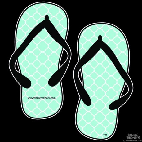 Shore Redneck Sea Foam Quatrafoil Flops Decal