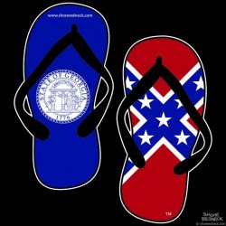 Shore Redneck Old Georgia Flops Decal