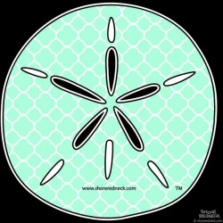 Shore Redneck Sea Foam Quatrafoil Sand Dollar Decal