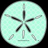 Shore Redneck Sea Foam Quatrafoil Sand Dollar Decal