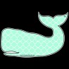 Shore Redneck Sea Foam Quatrafoil Whale Decal