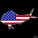 Shore Redneck US Flag Mahi Mahi Decal