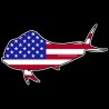 Shore Redneck US Flag Mahi Mahi Decal