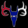 Shore Redneck North Carolina Flag Buck Skull Decal