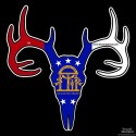 Shore Redneck Georgia Buck Skull Decal