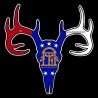 Shore Redneck Georgia Buck Skull Decal