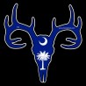 Shore Redneck South Carolina Flag Buck Skull Decal