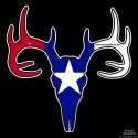 Shore Redneck Texas Buck Skull Decal