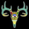 Shore Redneck Delaware Buck Skull Decal