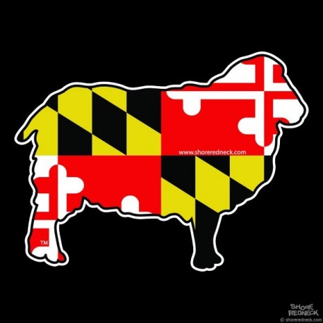 Shore Redneck MD Sheep Decal