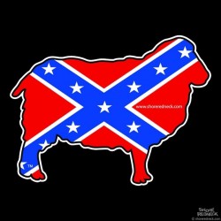 Shore Redneck Dixie Sheep Decal