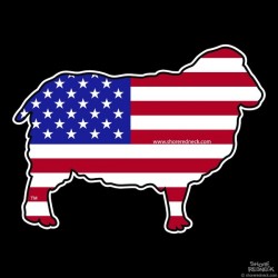 Shore Redneck USA Sheep Decal