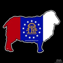 Shore Redneck Georgia Sheep Decal