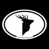 Shore Redneck Simple Sika Stag Profile Oval Decal