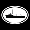 Shore Redneck Simple Workboat Oval Decal