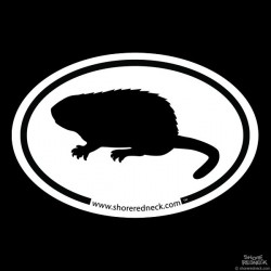 Shore Redneck Simple Muskrat Oval Decal