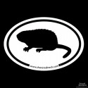 Shore Redneck Simple Muskrat Oval Decal