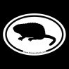 Shore Redneck Simple Muskrat Oval Decal