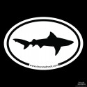 Shore Redneck Simple Shark Oval Decal