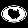 Shore Redneck Simple Turkey Oval Decal