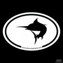 Shore Redneck Simple Marlin Oval Decal