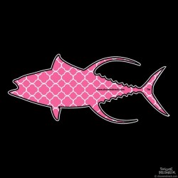 Shore Redneck Coral Quatrafoil Yellowfin Decal