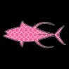 Shore Redneck Coral Quatrafoil Yellowfin Decal