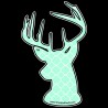  Shore Redneck Sea Foam Quatrafoil Buck Decal