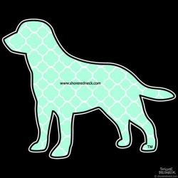 Shore Redneck Sea Foam Quatrafoil Labrador Decal