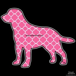 Shore Redneck Coral Quatrafoil Labrador Decal