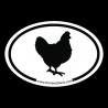 Shore Redneck Chicken Oval Decal