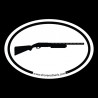 Shore Redneck Simple Shotgun Oval Decal